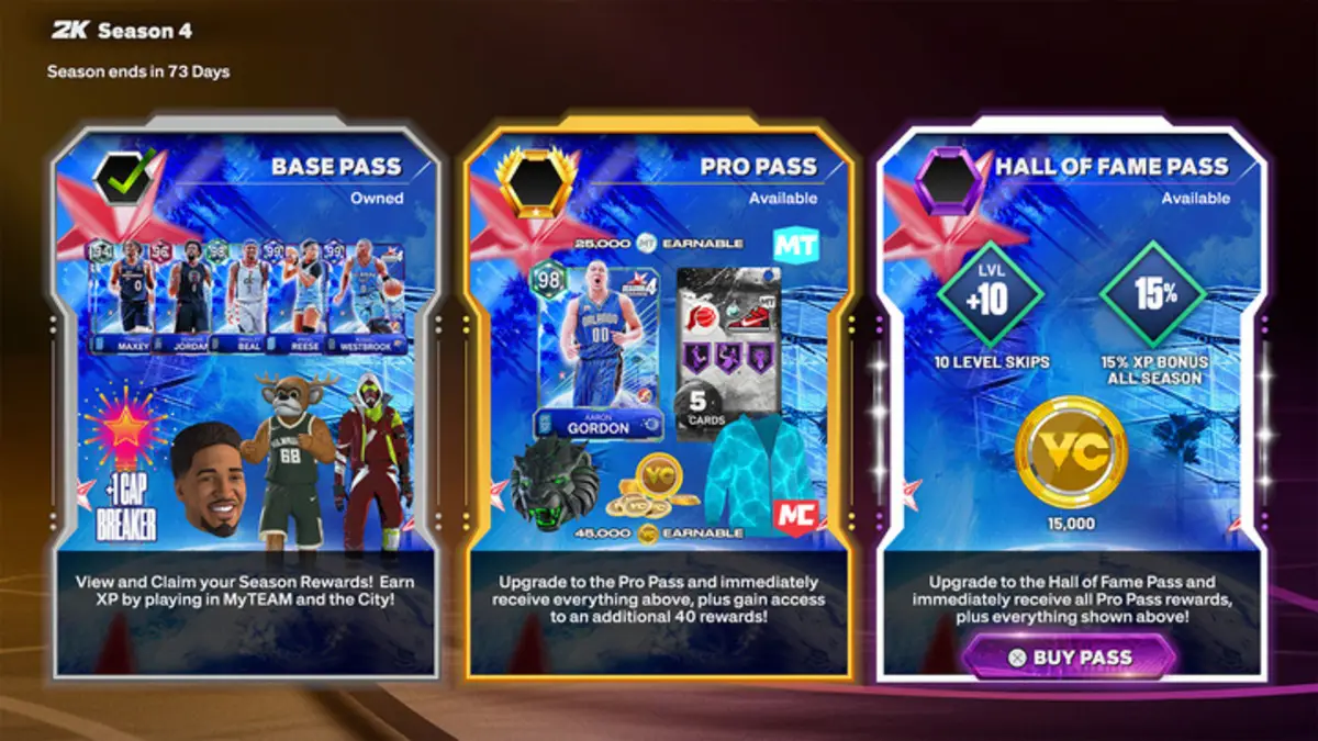 NBA 2K26 Season 4 Menu used as an H2 header image.