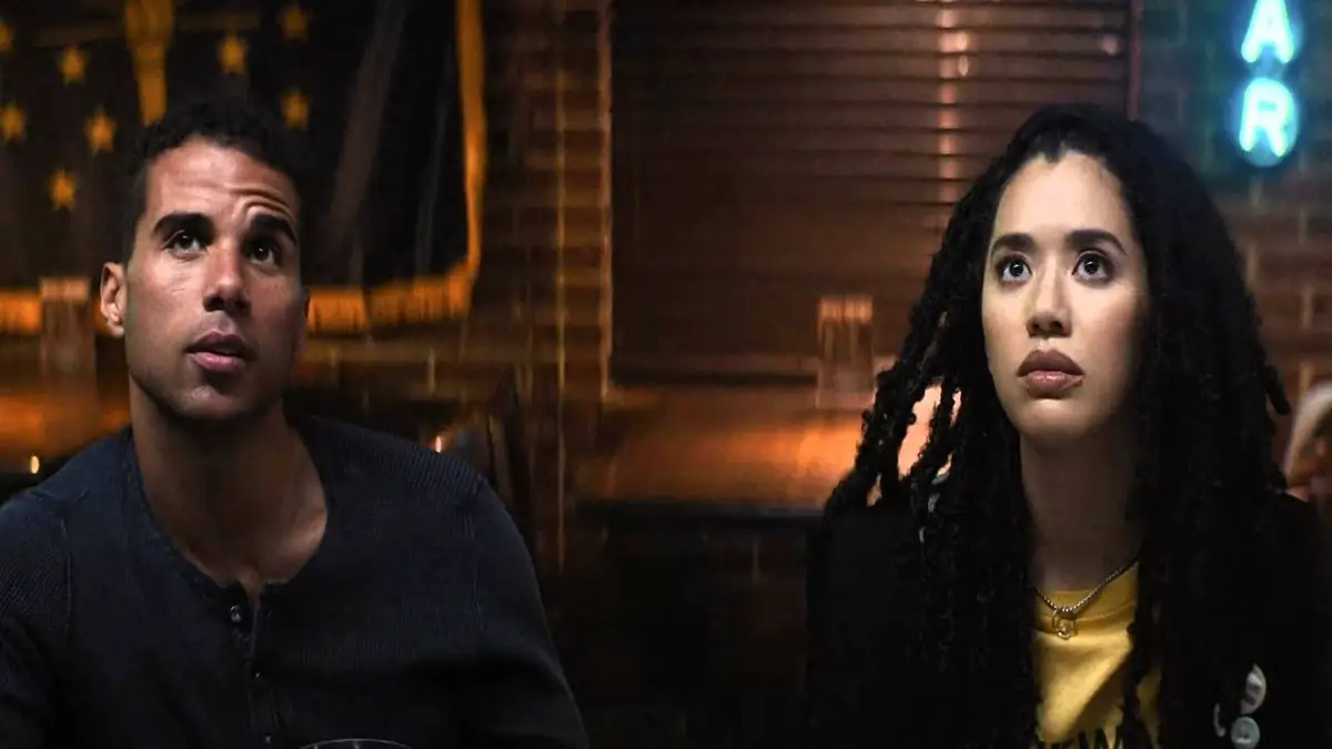 Screamshot of Mindy and Chad Meeks-Martin in Scream 7 used as H2 image for after credit / end credit guide.