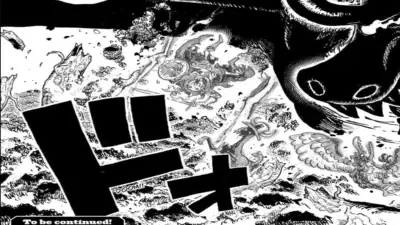 Screenshot of the end of One Piece Chapter 1174 used as the featured image for chapter 1175 spoilers.