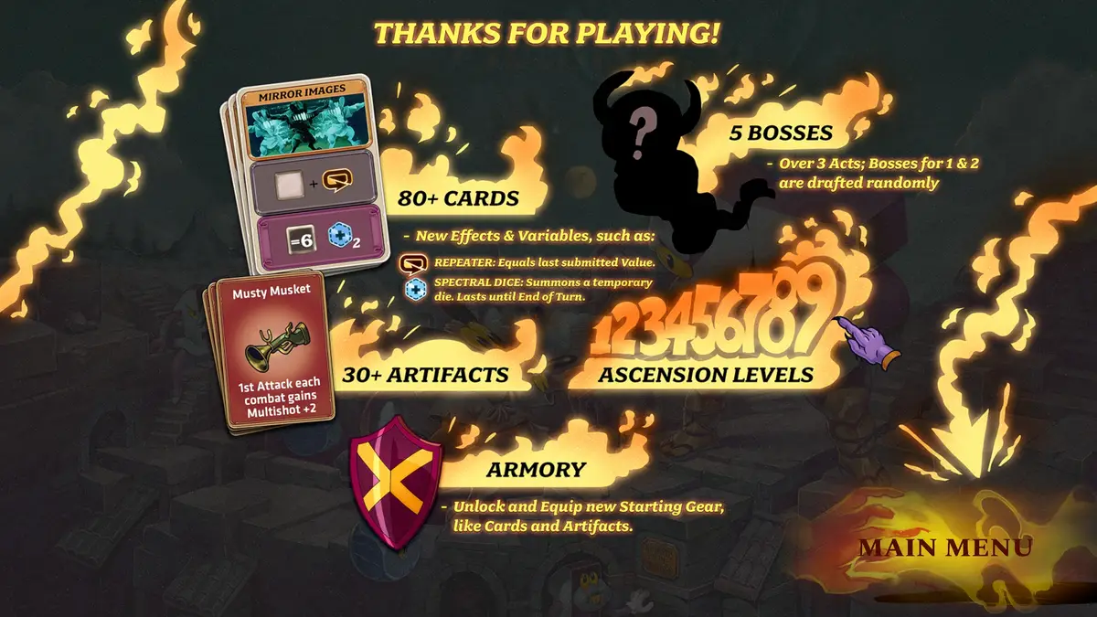 Thanks for Playing Screen in Talystro