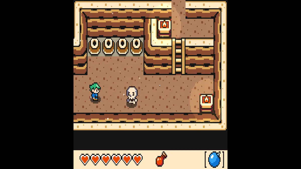 Fighting Skeleton Enemy in Echo Isle