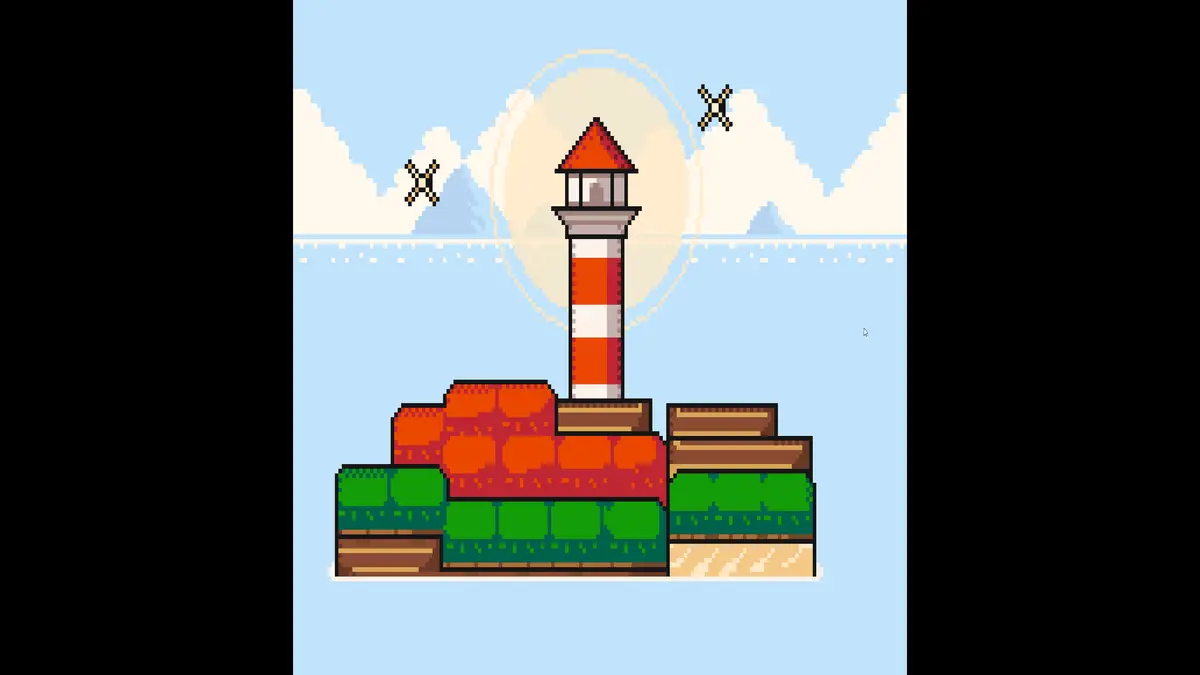 The Lighthouse Lit in Echo Isle
