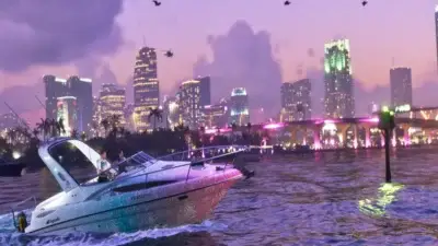 In-game screenshot of two characters on a boat in GTA VI used as featured image for gigabytes guide.