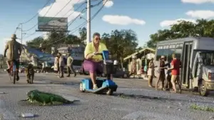 Screenshot of character in GTA_6_Leonida_Keys_used as the featured image for 60 FPS guide.