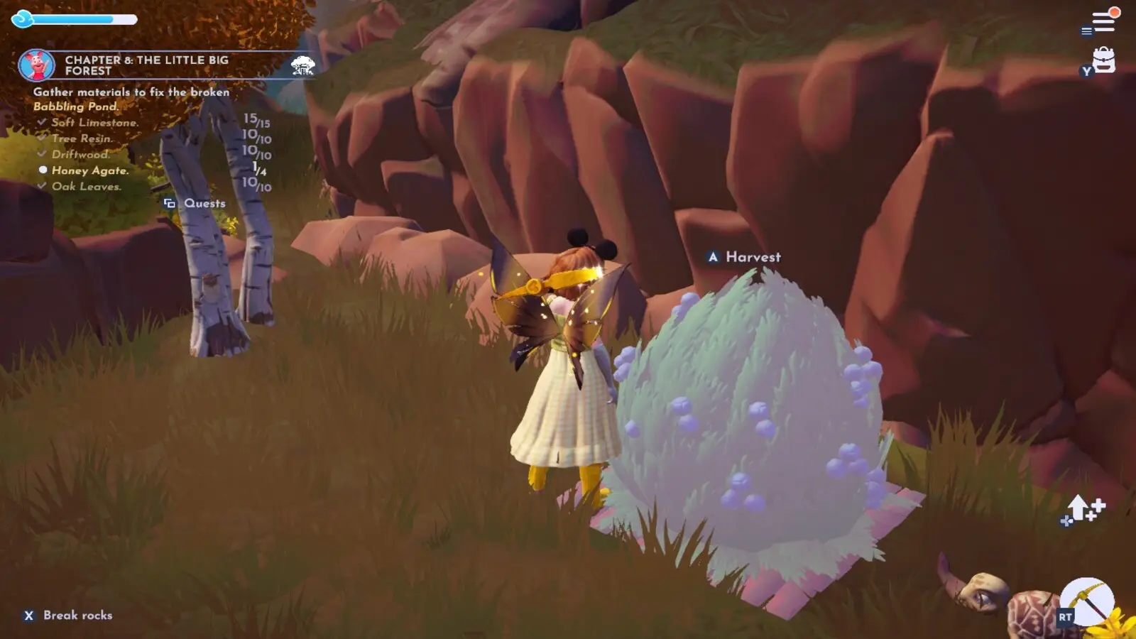 Harvesting Juniper Barries in Dreamlight Valley