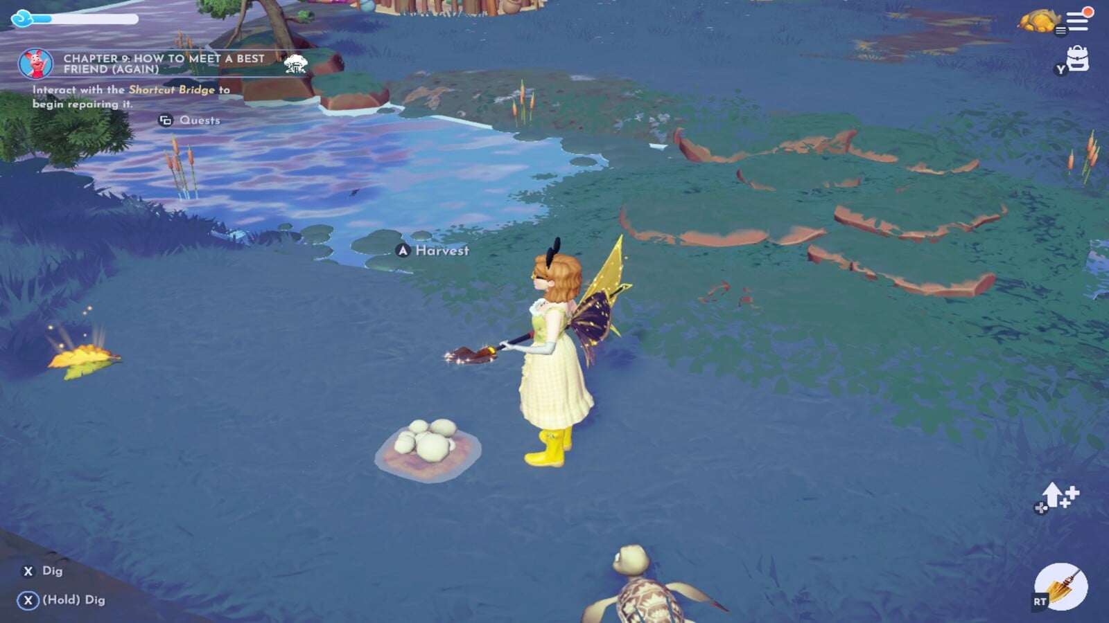 Harvesting Mushrooms in Dreamlight Valley