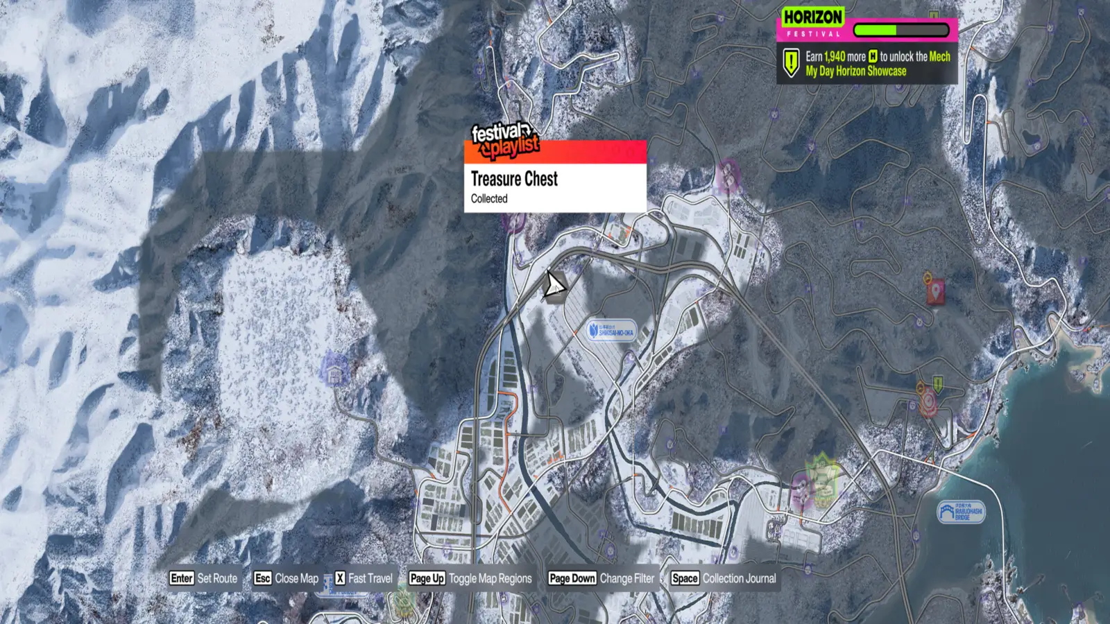 Hokubu Treasure Hunt Map Locaiton in Forza Horizon 6