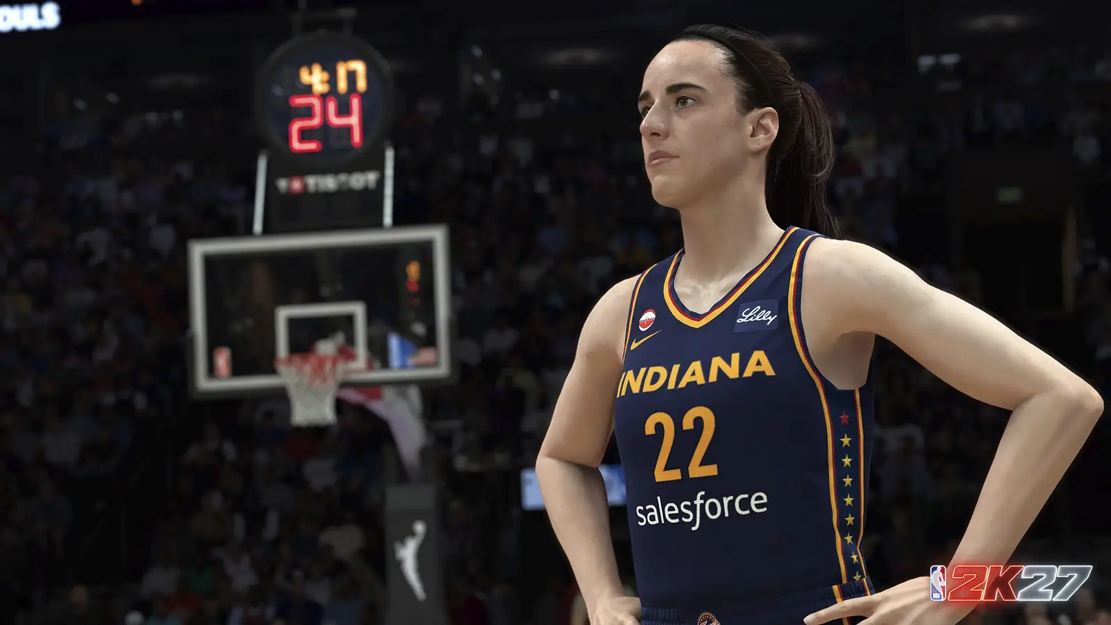 In-Game Screenshot of Caitlin Clark in NBA 2K27