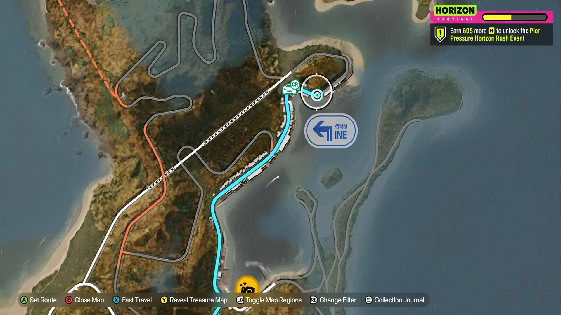 Ine Marked on the Map in Forza Horizon 6