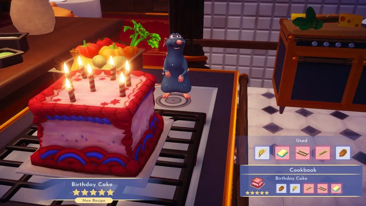Making Birthday Cake in Dreamlight Valley