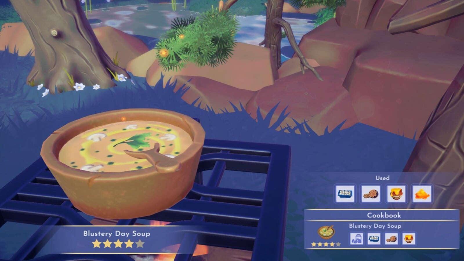 Making Blustery Day Soup Dreamlight Valley