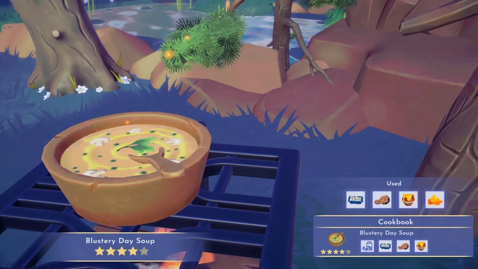 Making Blustery Day Soup Dreamlight Valley