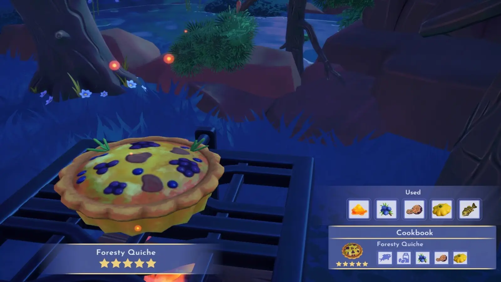 Making Foresty Quiche in Dreamlight Valley