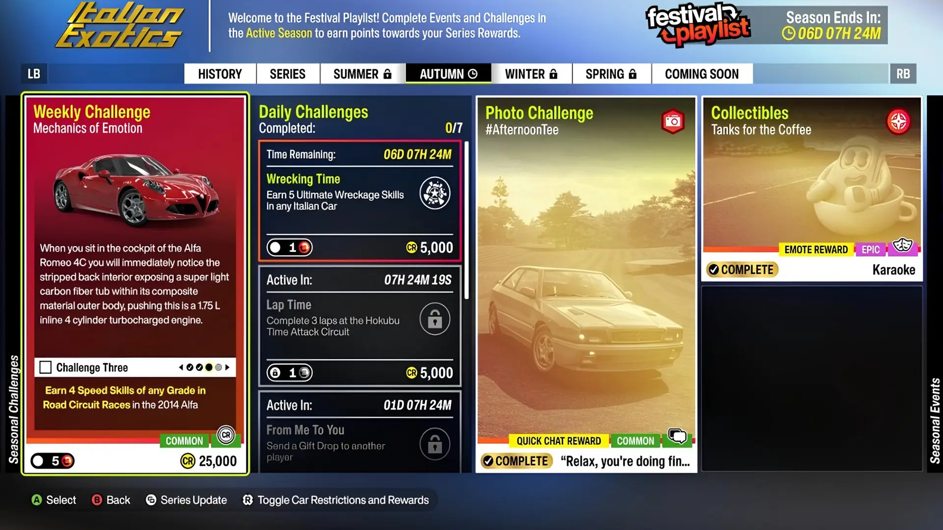 Mechanics of Emotion Speed Skills Challenge FH6