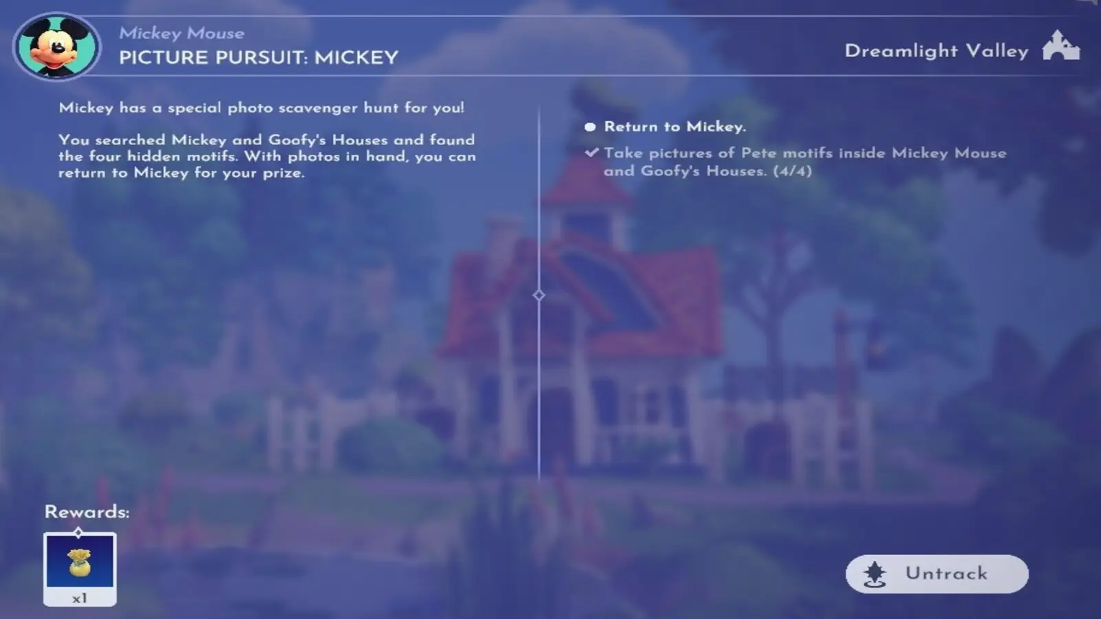 Picture Pursuit Mickey Quest Dreamlight Valley