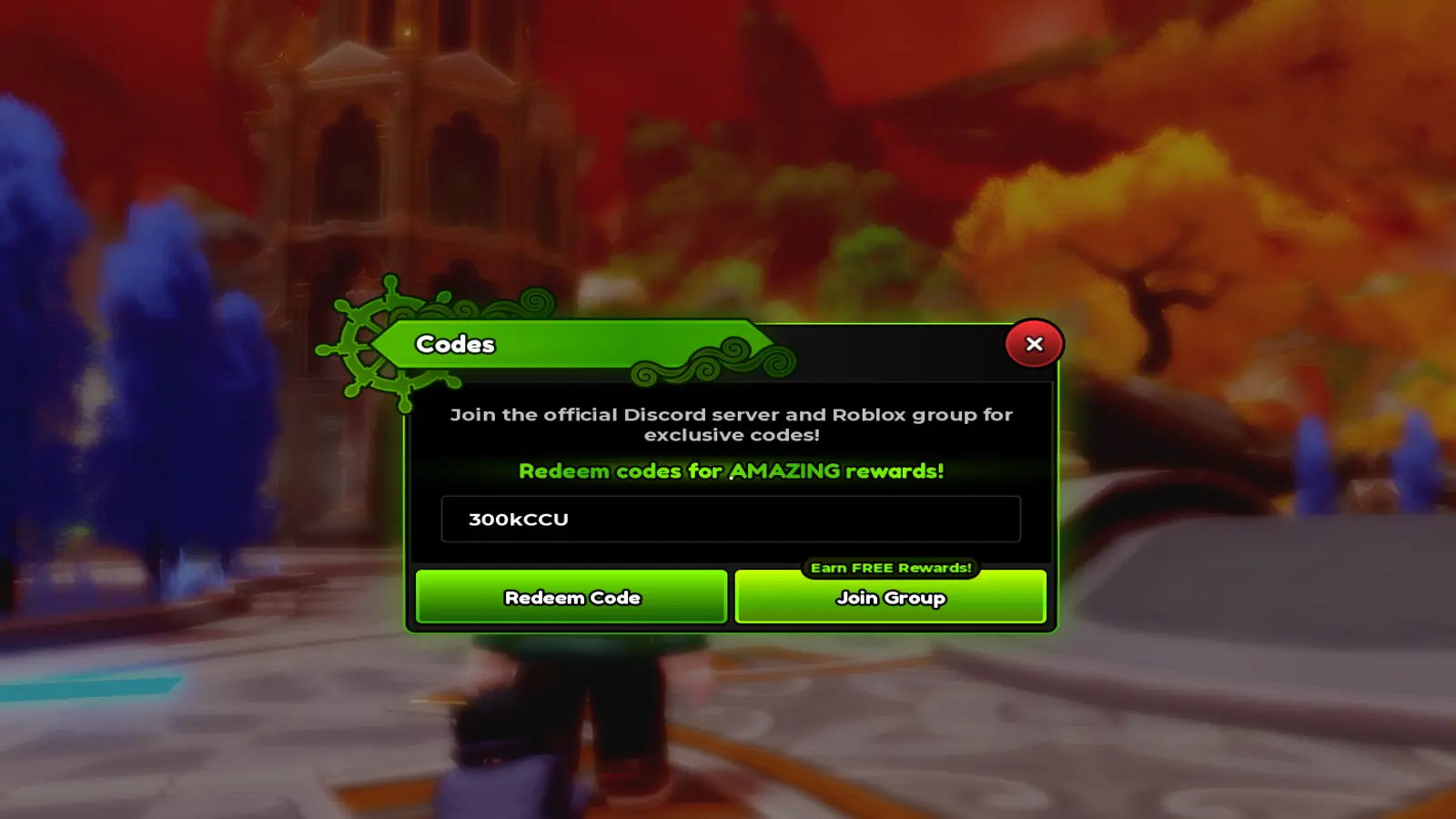 Redeeming Codes in Anime Expeditions Roblox