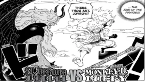 Screenshot of Luffy and Imu in One Piece Chapter 1187 used as featured image
