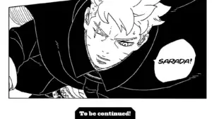 Snip from Boruto Two Blue Vortex Chapter 36 used as the featured image for 37 spoilers guide.