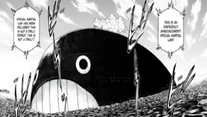 Snip from Hunter X Hunter Chapter 415 used as featured image for 416 spoilers summary guide.
