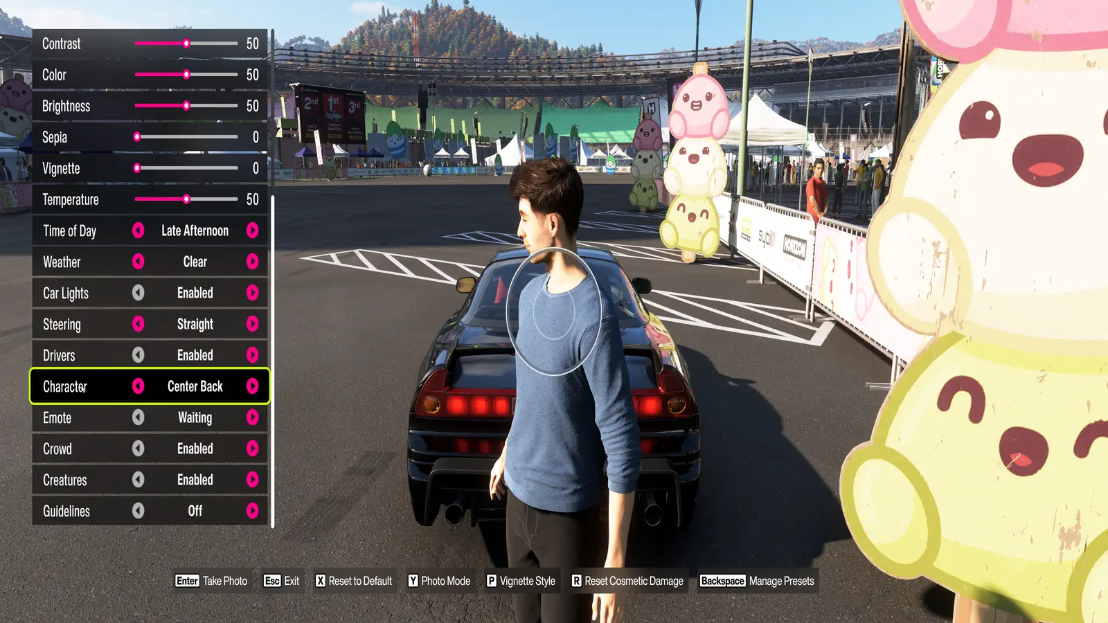 Character Settings in FH6