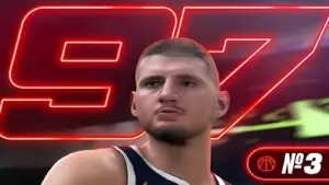 Promotional artwork for Nikola Jokic NBA 2K27 used as featured image for ratings guide.