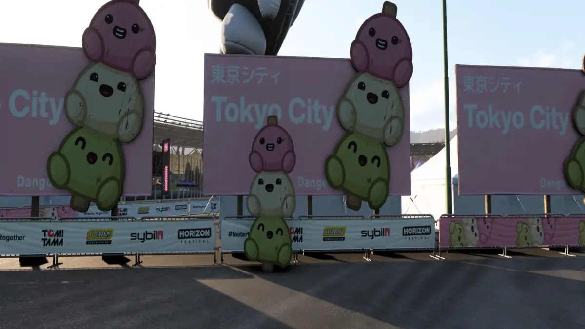 The Dango in Tokyo City FH6 used as the featured image for the #DeliciousDango challenge in Forza Horizon 6