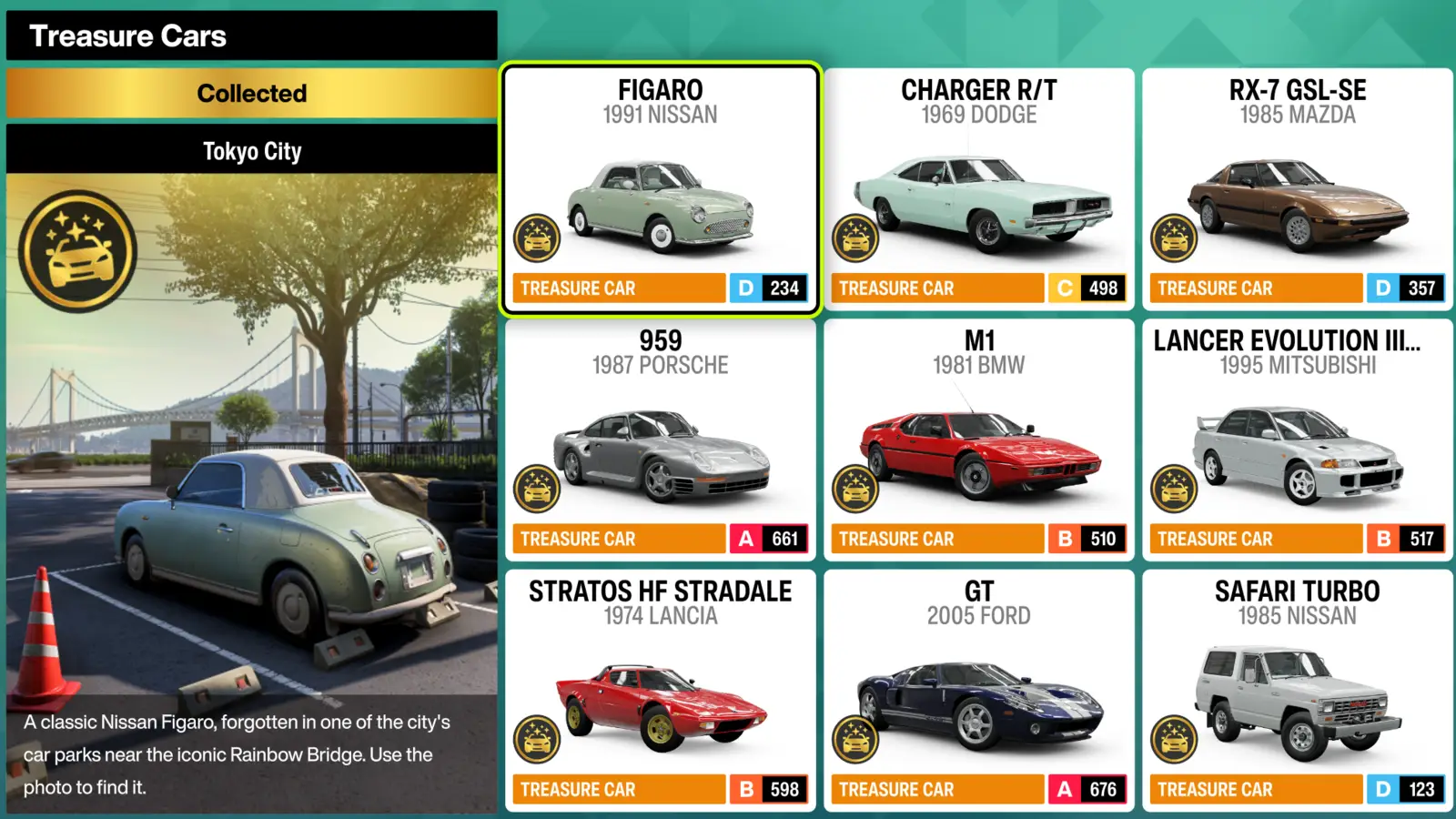 Treasure Cars in FH6