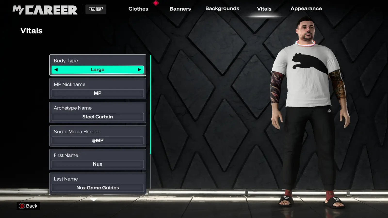 Changing Body Type in NBA 2K27