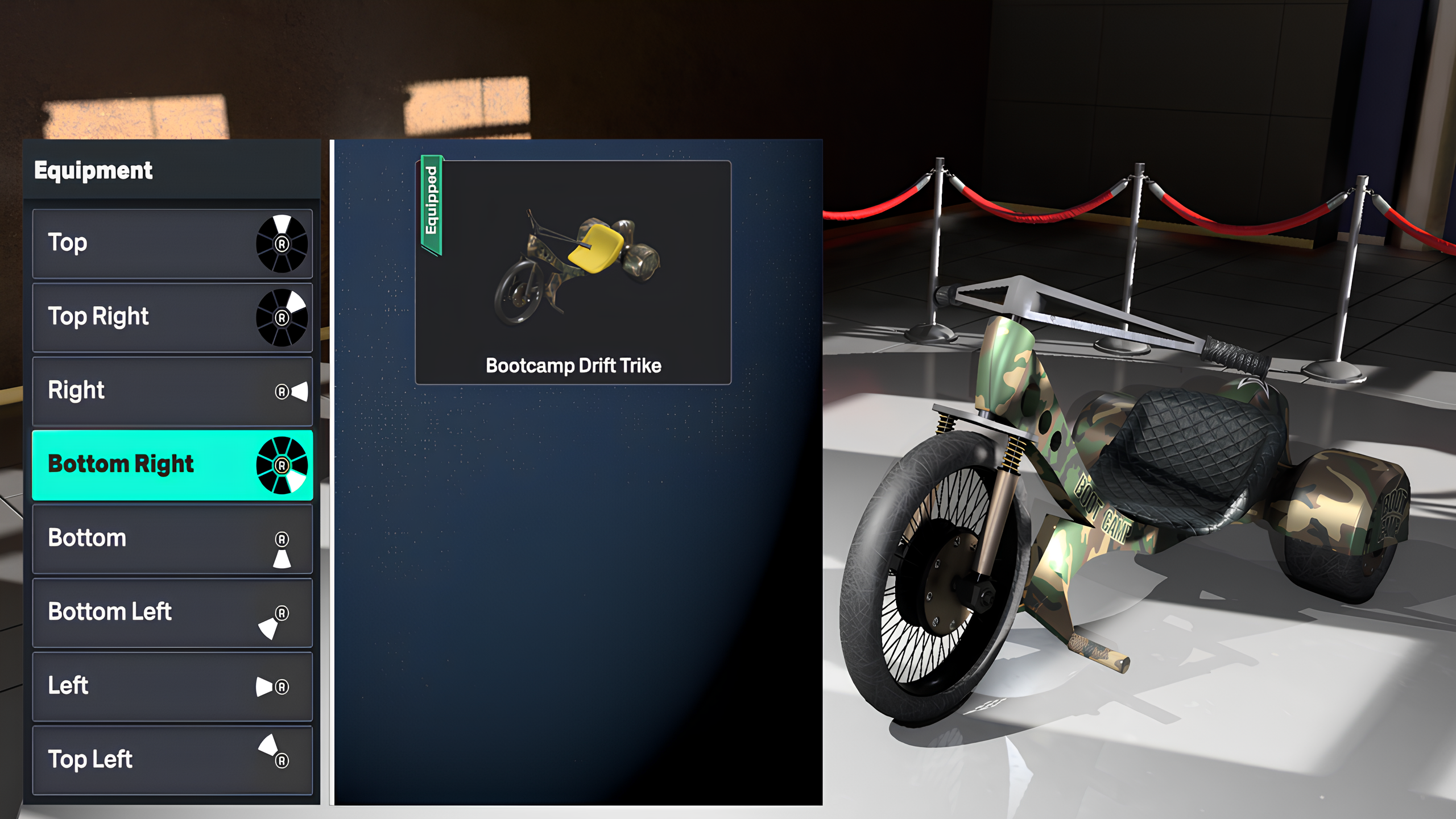 Equipping Bootcamp Drift Trike in NBA 2K27