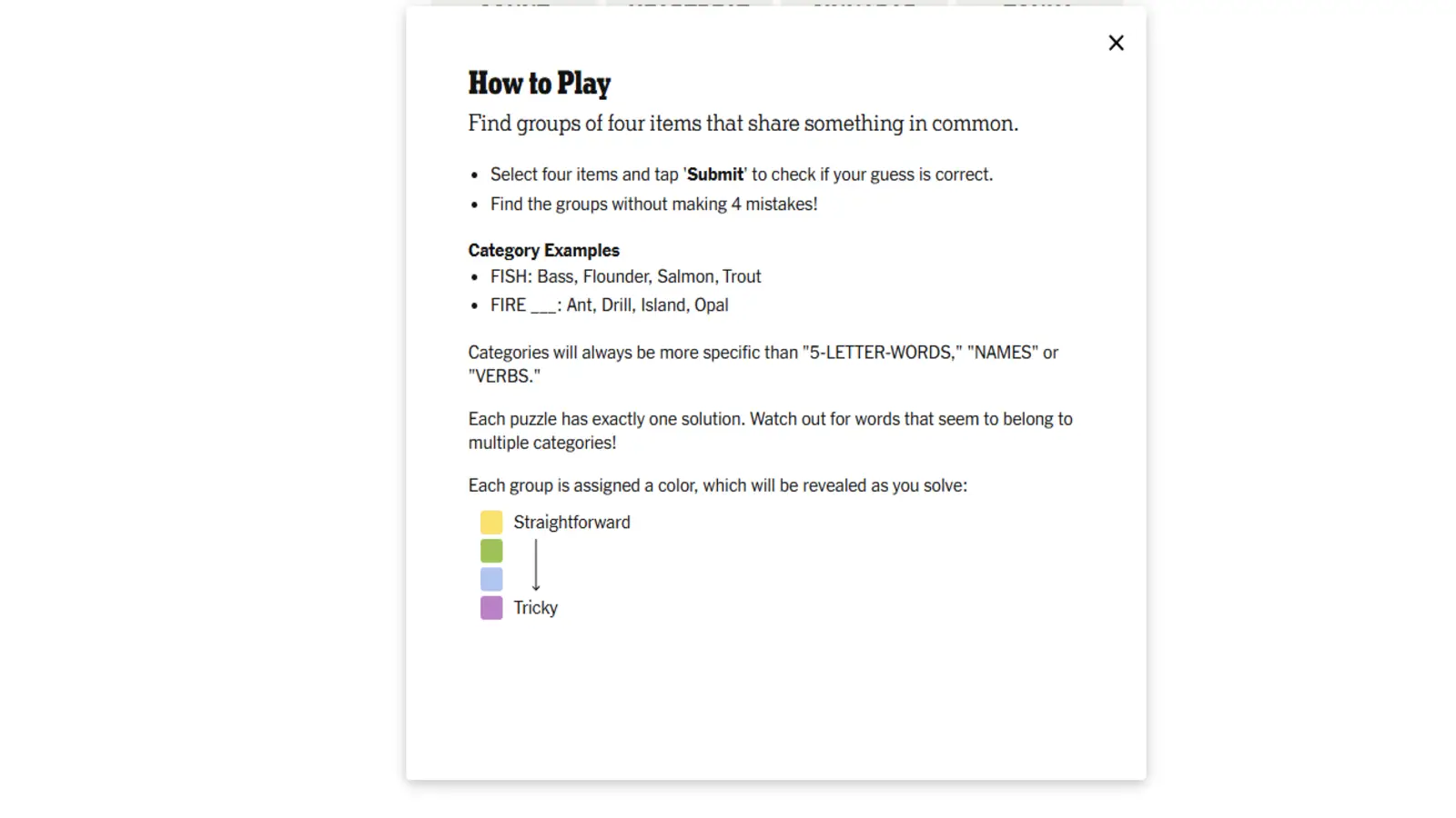 How to Play NYT Connections