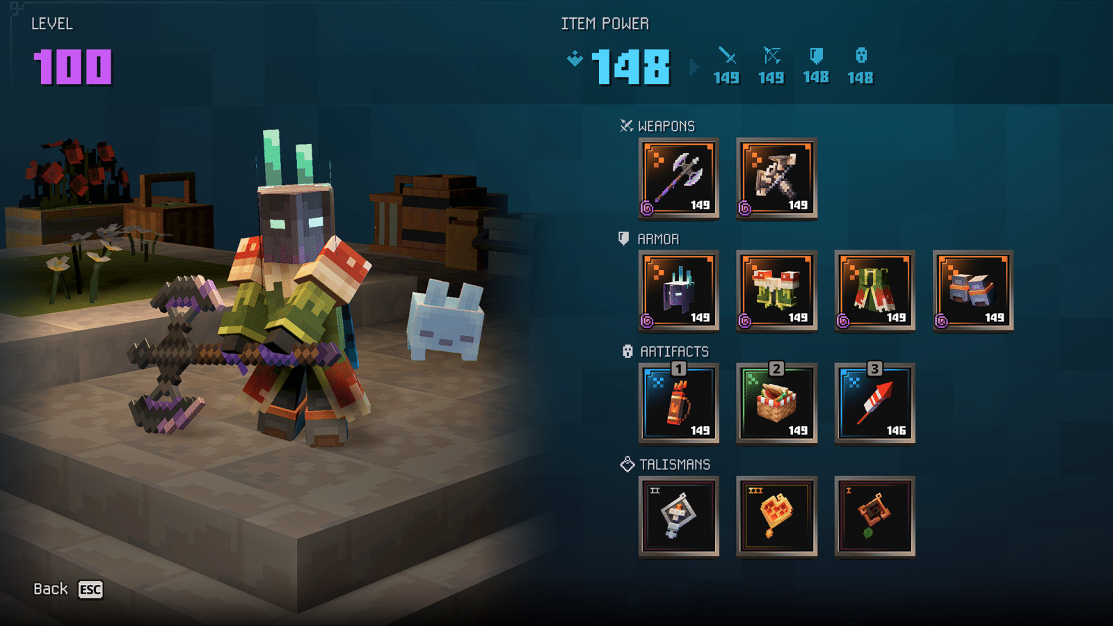 My Character in Minecraft Dungeons II