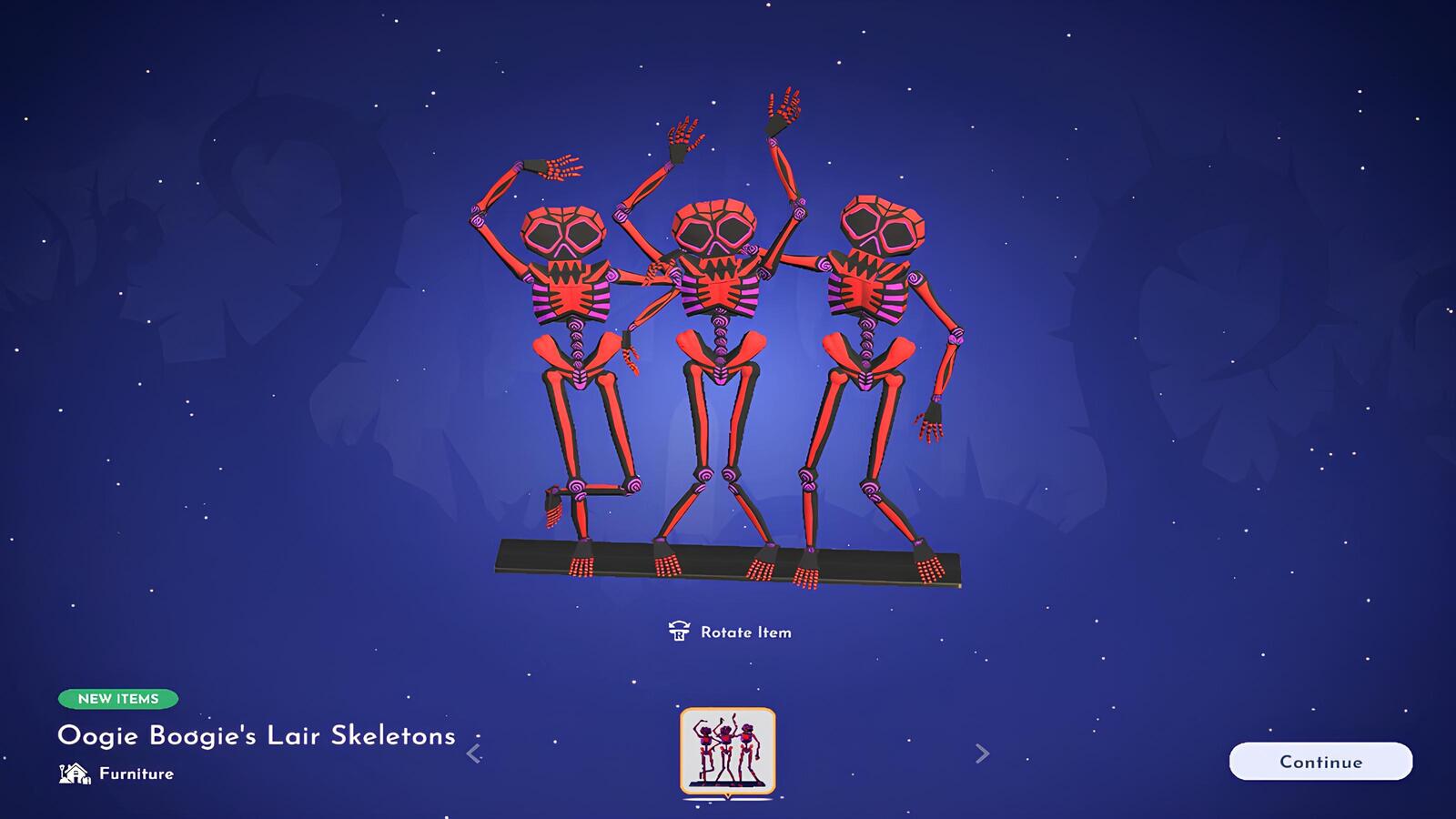 Oogie Boogie's Lair Skeletons in Disney Dreamlight Valley (DDV)
