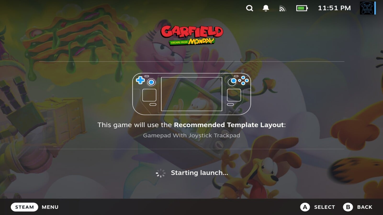 Playing Garfield - Escape from Monday on Steam Deck