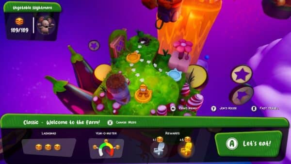 Screenshot of Vegetable Nightmare Dreamland Screenshot in Garfield Escape from Monday used as featured image.