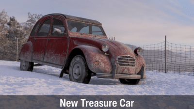 Screenshot of the new 1970 Citroen 2CV treasure car in Forza Horizon 6 used as the featured image.