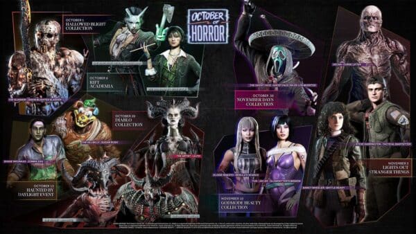 Image of the Dead by Daylight October and November Schedule used as the featured image.
