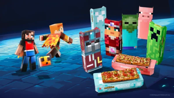 Key art for Dominos_Minecraft_PR_Hero Image 2_6 Boxes+Dominos+DLC used as the featured image.