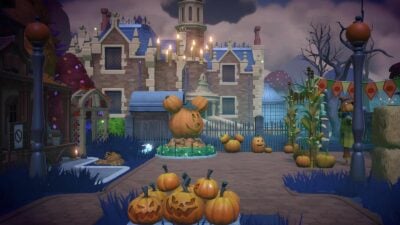 Screenshot of the Haunted Floating Festival in Disney Dreamlight Valley used as the featured image.