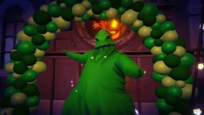 In-Game Screenshot of Oogie Boogie Posing in Disney Dreamlight Valley used as the featured image for Oogie Boogie's Big Game Guide.