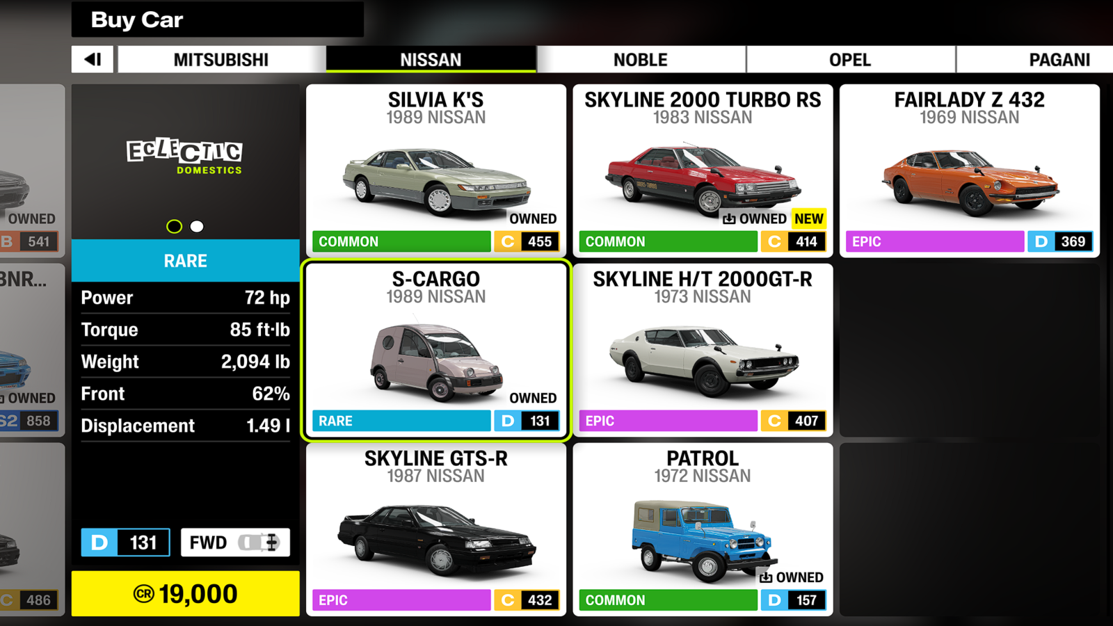 Screenshot of the Nissan S-Cargo in Forza Horizon 6
