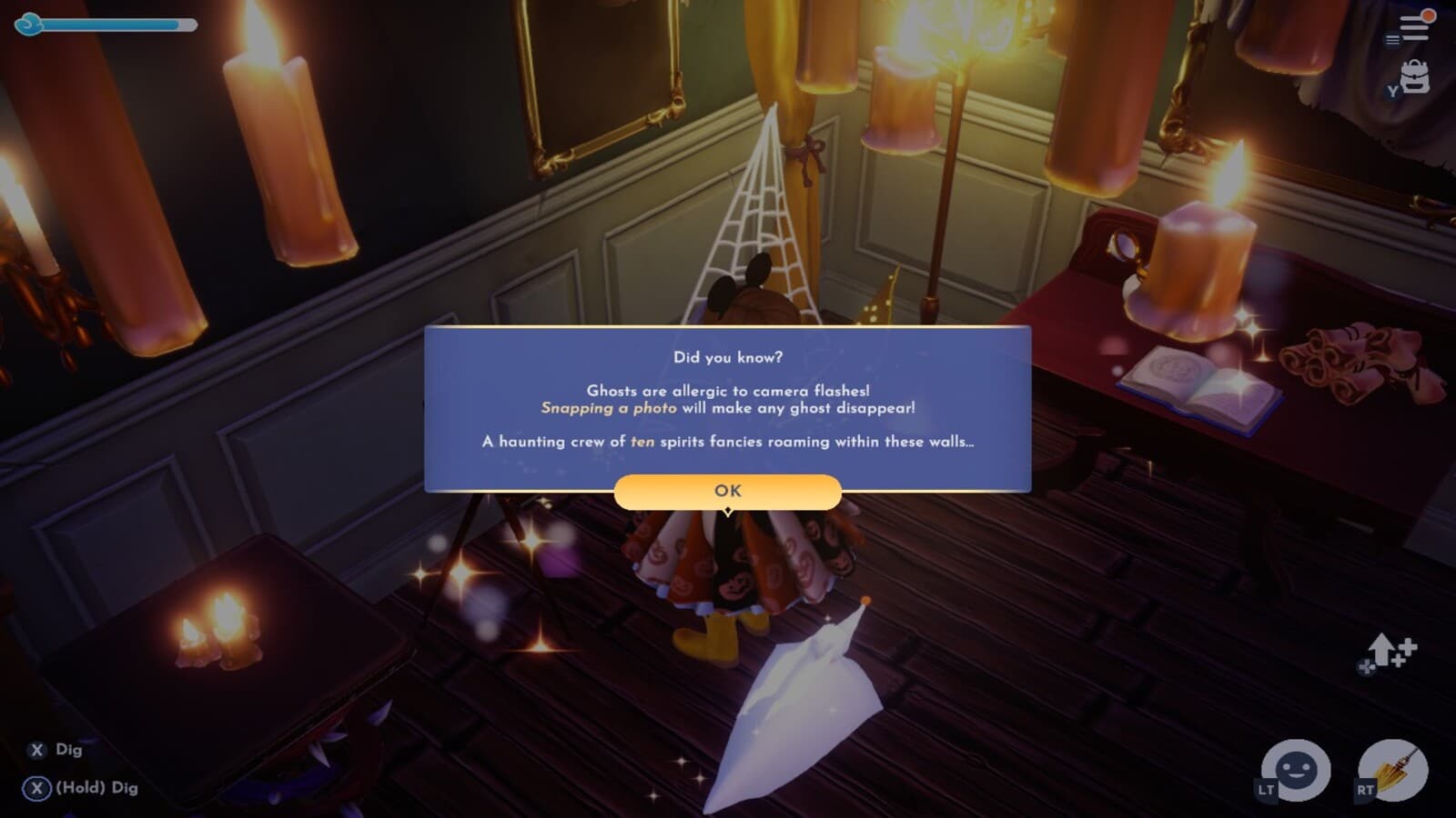 Snapping a Photo of a Ghost in Disney Dreamlight Valley